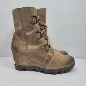 Sorel Joan of Arctic Wedge II Women's Brown Ankle Boots NL 3018-210 US Size 8.5